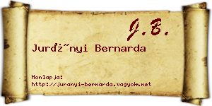 Jurányi Bernarda névjegykártya